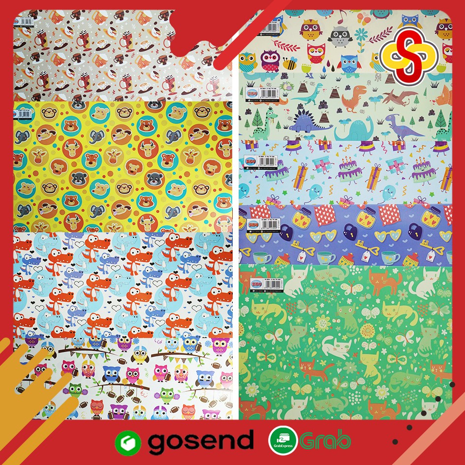 

Kertas Kado SiDU Motif Ukuran 65 x 49 cm Isi 50 lembar
