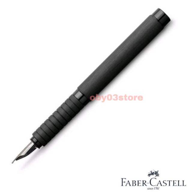 

ORIGINAL..Fountain Pen Faber Castell Essentio Aluminium Black. GRATIS 1Tinta Hero Ink isi 50ML