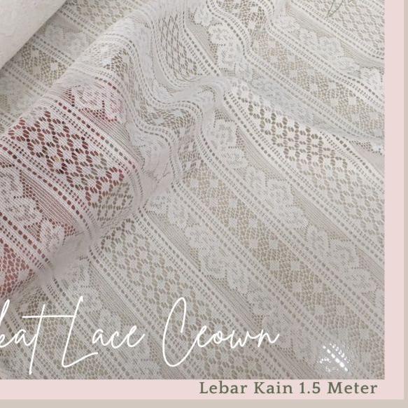 ♪ Kain Brokat Lace Crown Lavender Coksu Hitam Dusty Purple ❆