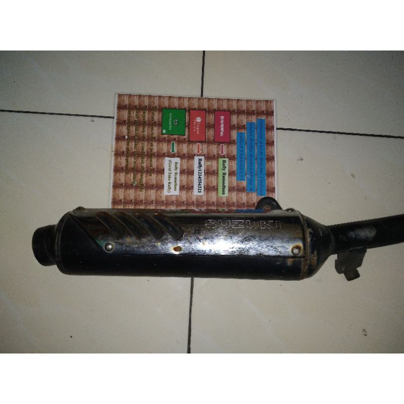 knalpot shogun 110 r new 2002-2004 standar dan pastinya ori suzuki