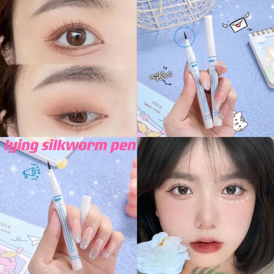 Eyeliner waterproof AMY'SDIARY Quick set Formula Ultra-soft Felt Tip Up to 12H Long-wear Termurah