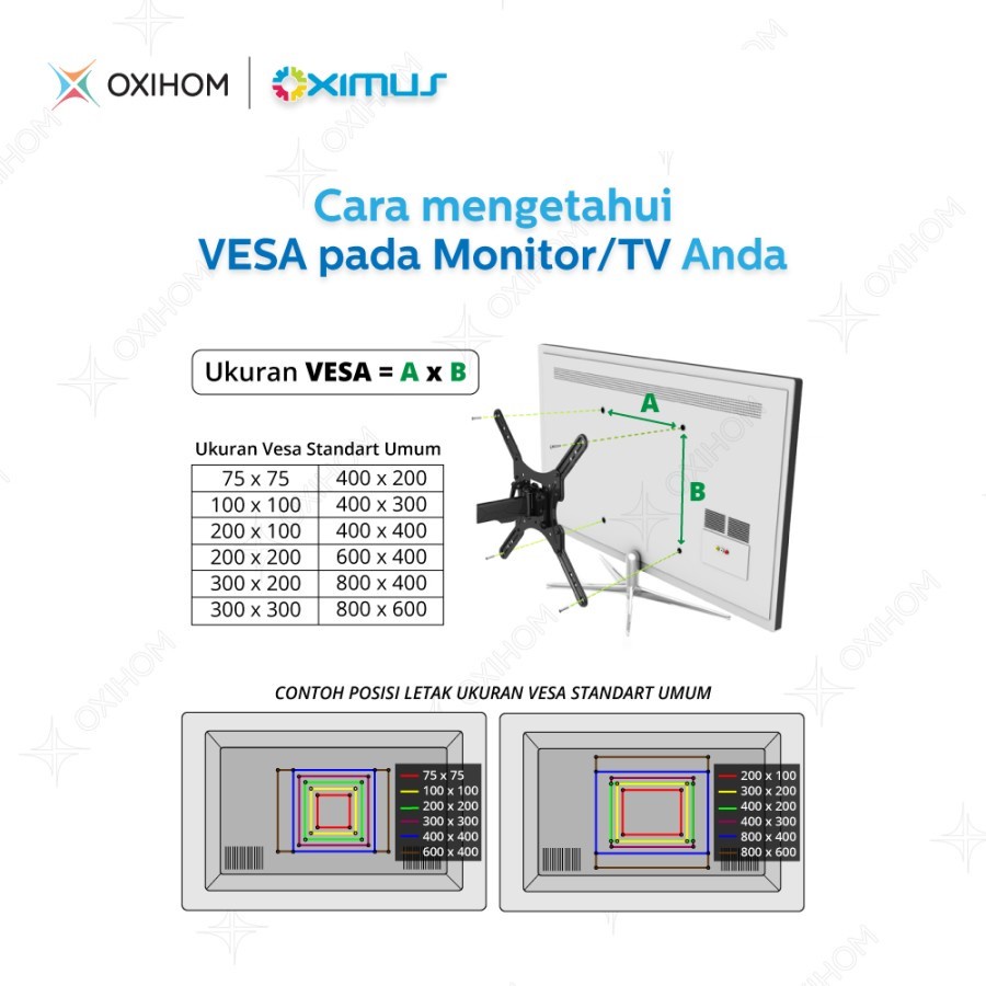 BRACKET TV LED LCD MONITOR 32&quot;-55&quot; OXIMUS T410 WALL MOUNT TILT