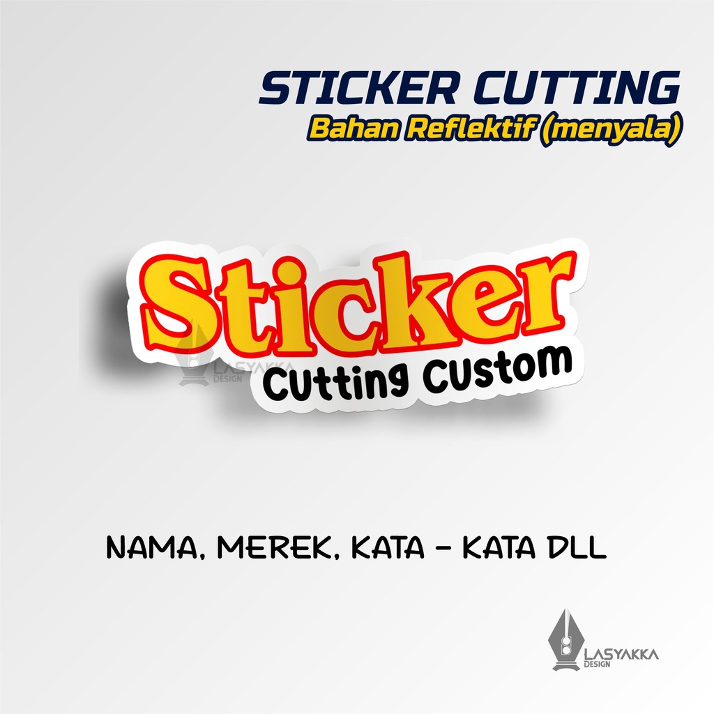 

sticker nama cutting custom