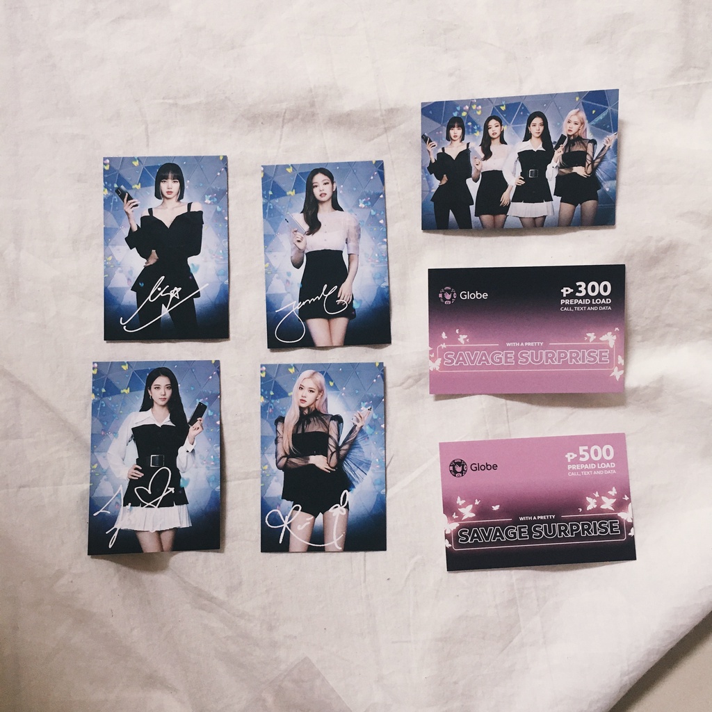 --- BLACKPINK GLOBE PH PHILIPPINES OFFICIAL PHOTOCARD PC POSTCARD STICKER JISOO JENNIE LISA ROSE GRO
