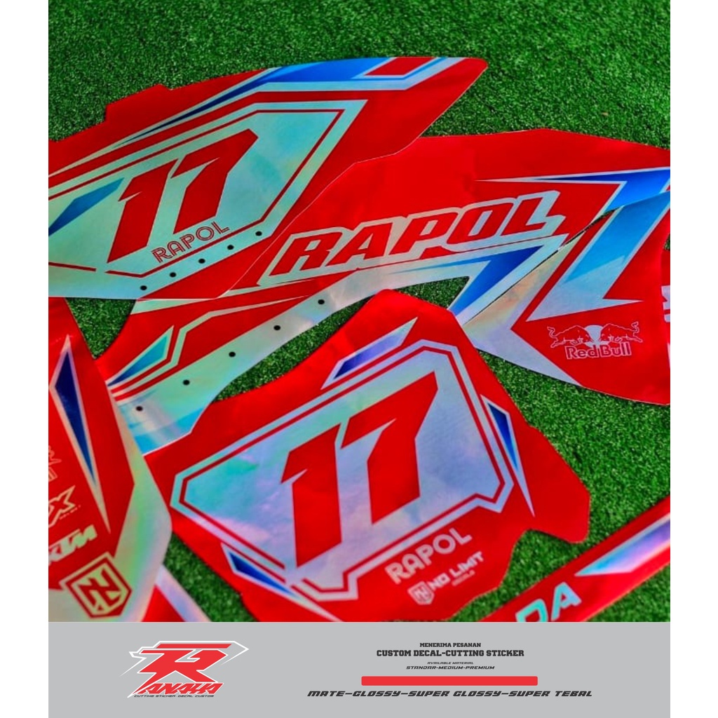 DECAL KLX BF BAHAN HOLOGRAM/ STICKER DECAL KLX BF / KLX 150 / DECAL CUSTOM KLX FREE DESAIN DESAIN-01