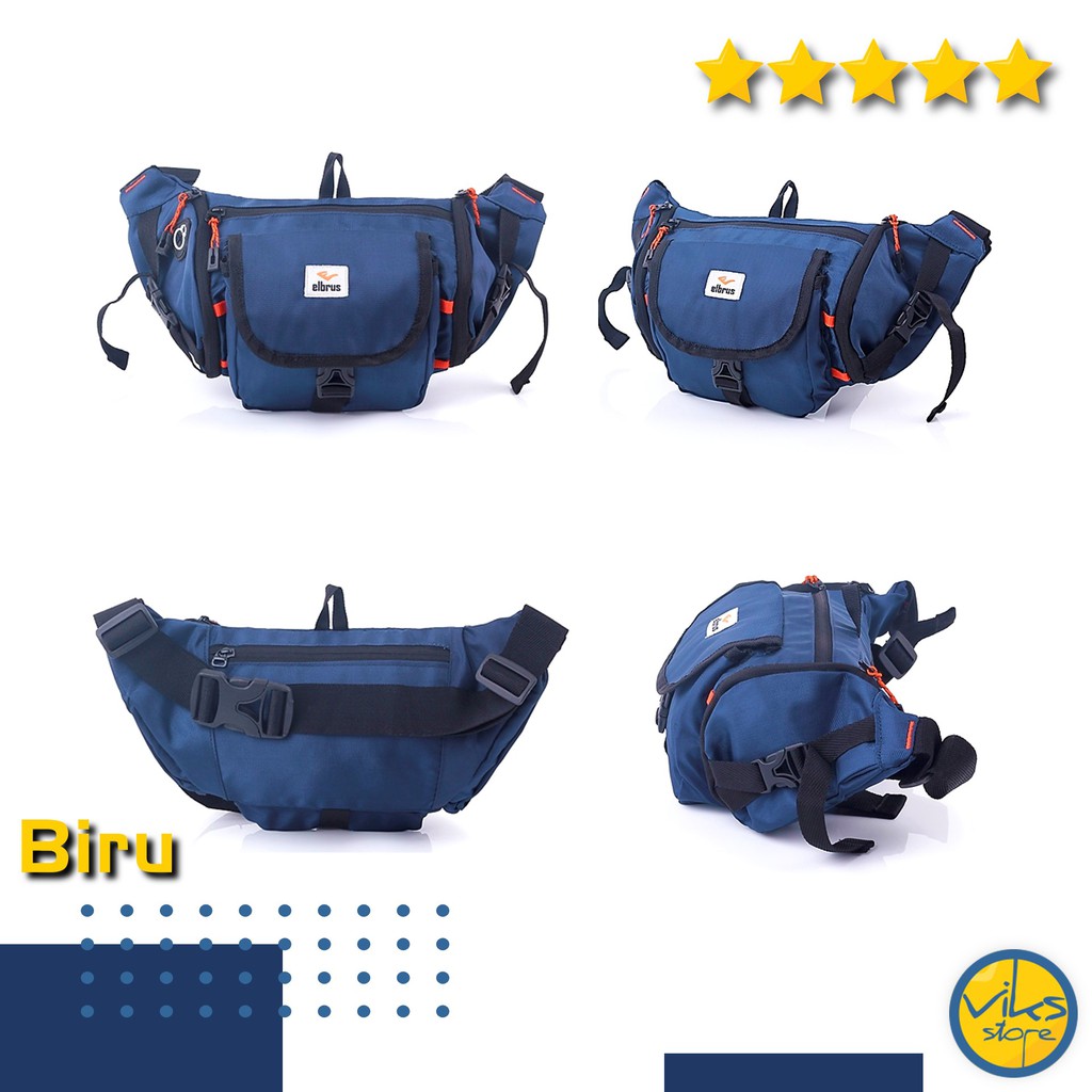 Tas Pinggang Pria Cowok Elbrus Tas Sunmori Original Selempang Waistbag Bahu Casual Premium Multifungsi Lokal Tas Bahu Slempang Size Sedang Distro Bahan Dinir Model Simpel Minimalis Murah Terbaru Ready COD