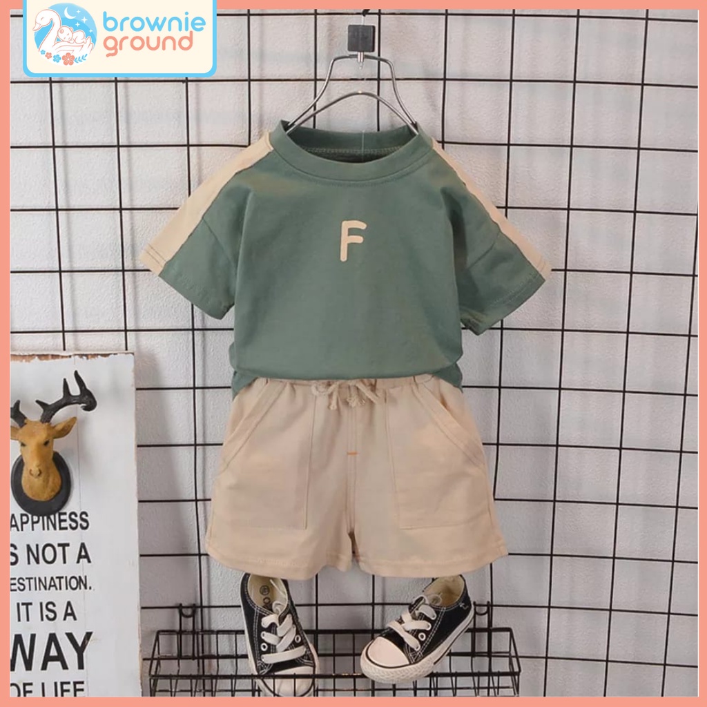 [COD] SETELAN ANAK lakilaki 0-5 tahun motif F GREEN &amp; F WHITE / BAJU ANAK IMPOR KOREA BAJU ANAK CANTIK STELAN ANAK