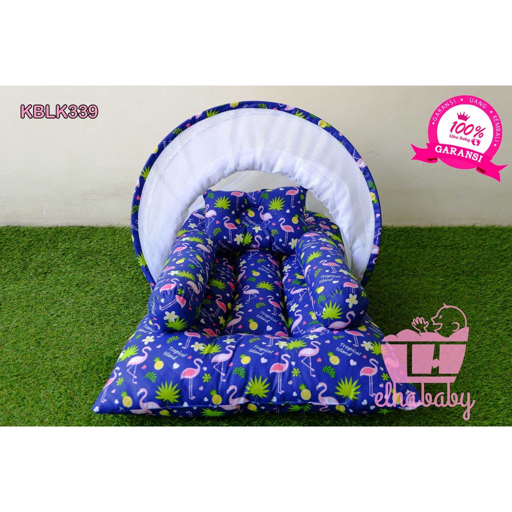 Kasur Bayi Kelambu eLHa Terlaris | Perlengkapan Tempat Tidur Bayi Baru Lahir Babyshop Kado Baby Gift-KBLK339