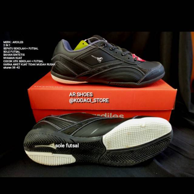 SEPATU SEKOLAH ARDILES DEWASA /SEPATU SEKOLAH FUTSAL /SEPATU FUTSAL HITAM DEWASA /SEPATU ARDILES