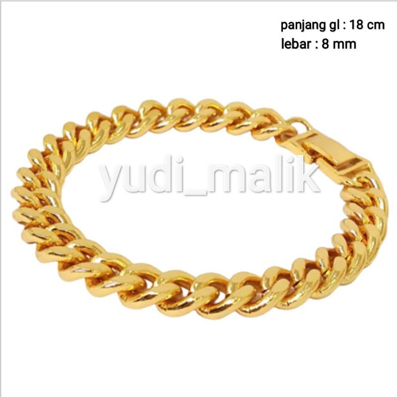 gelang tangan rantayi dewasa, panjang 18 cm, lebar 8mm