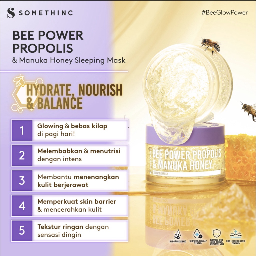 SOMETHINC Bee Power Propolis &amp; Manuka Honey Sleeping Mask