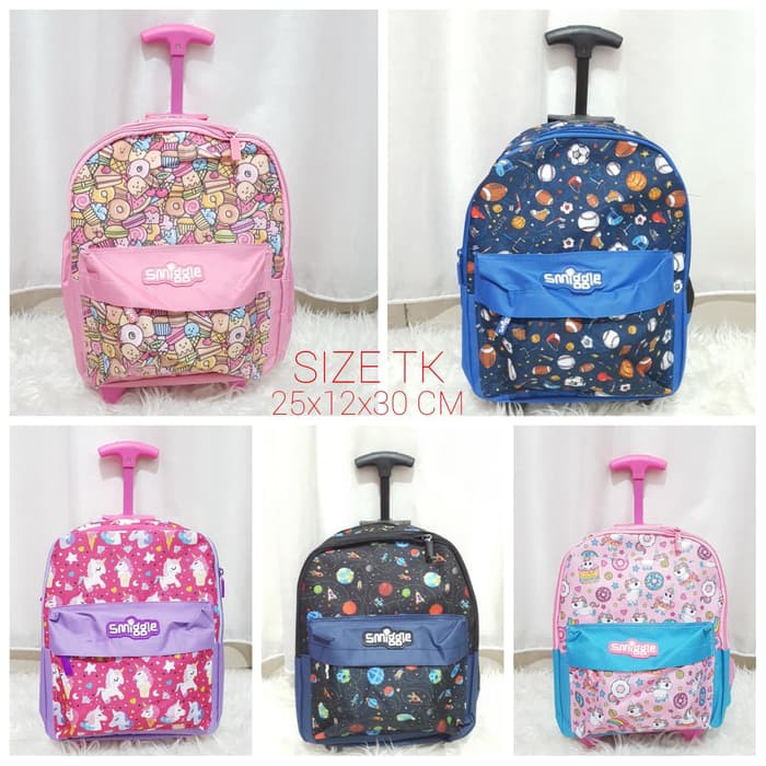 Tas Trolley Anak Tk Gambar Unicorn 5D - Ada 2 Kantung Import & Kp TM432  Ransel Tk Mirip Smiggle Kw