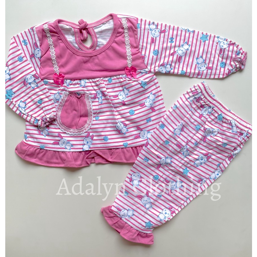 Adalyn Clothing - baju tidur anak 1 - 2 tahun / baju tidur bayi / baju tidur baby / piyama bayi / pi