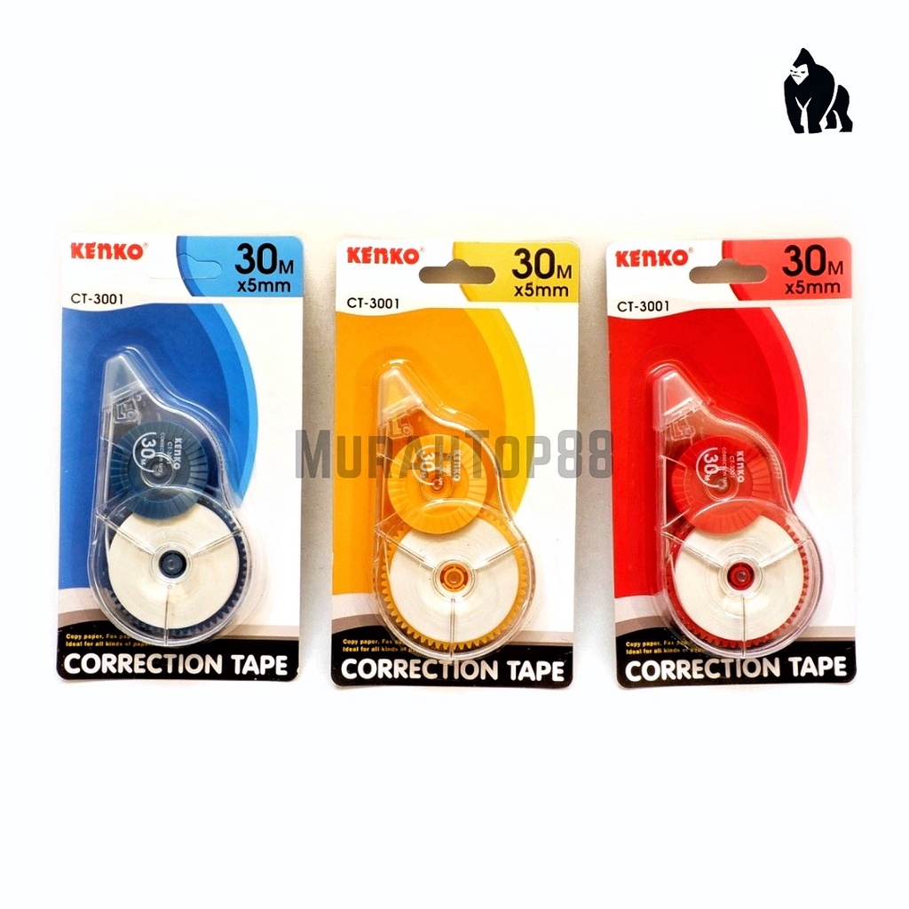 

Correction Tape Kenko CT-3001 / Tipex Kertas Roll Ecer / Pita Koreksi 30 meter x 5 mm