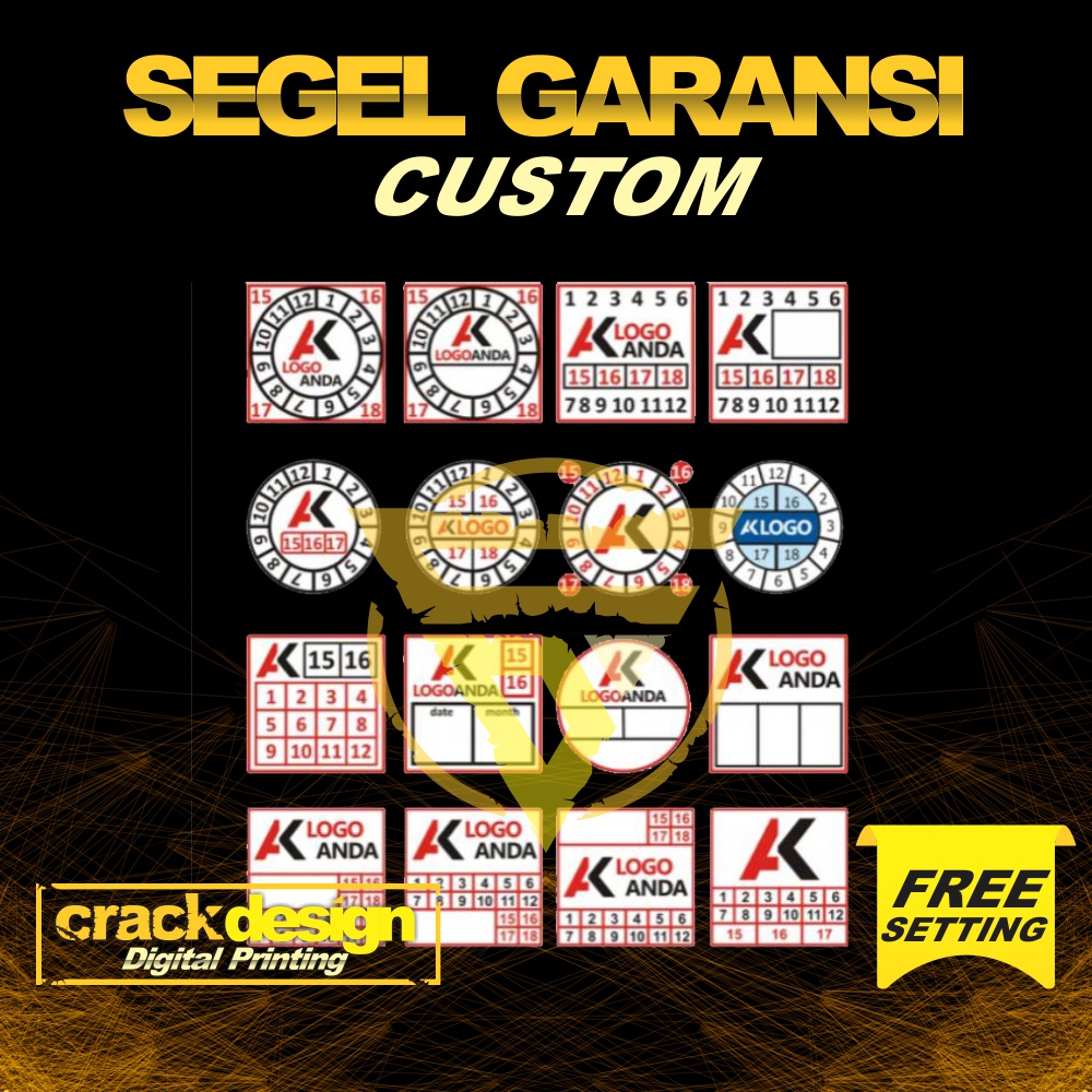 Jual Cetak Stiker Segel Garansi Toko Pecah Telur Bontak A3 Custom