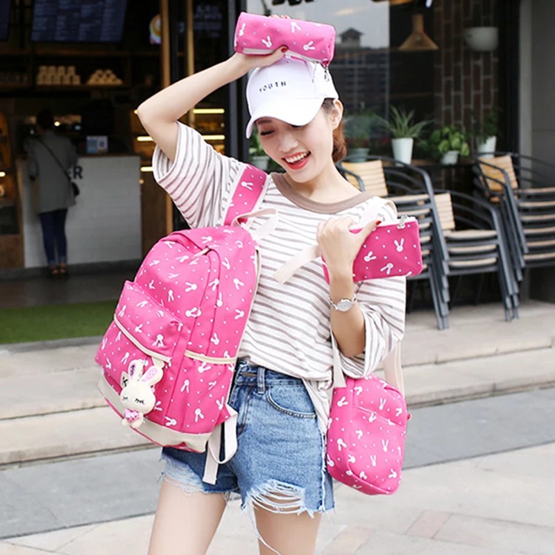 Tas Anak Rabbit 4in1 Free tempat pensil/Tas Anak Sekolah TK SD/Tas Ransel/Tas Punggung Anak