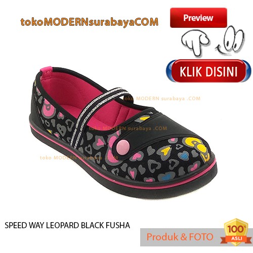 SPEEDWAY-LEOPARD sepatu anak santai sepatu slip on