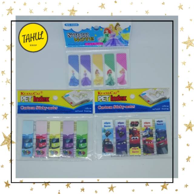 

Sticky Note lucu - / princes/ tayo / LOL dll - Stick Marker - stick Note karakter - Penanda buku