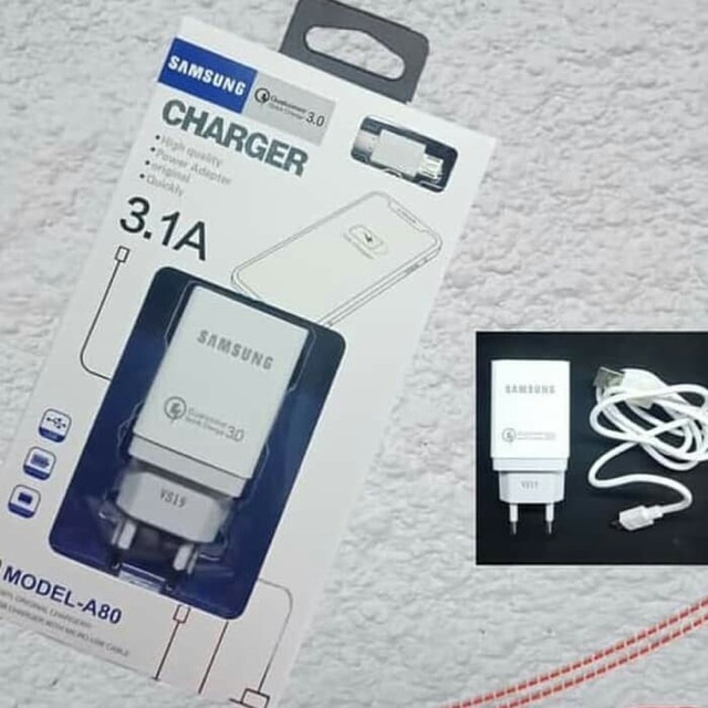 Charger Qualcom 3.1A Model A80 (SAMSUNG VIVO XIAOMI OPPO)