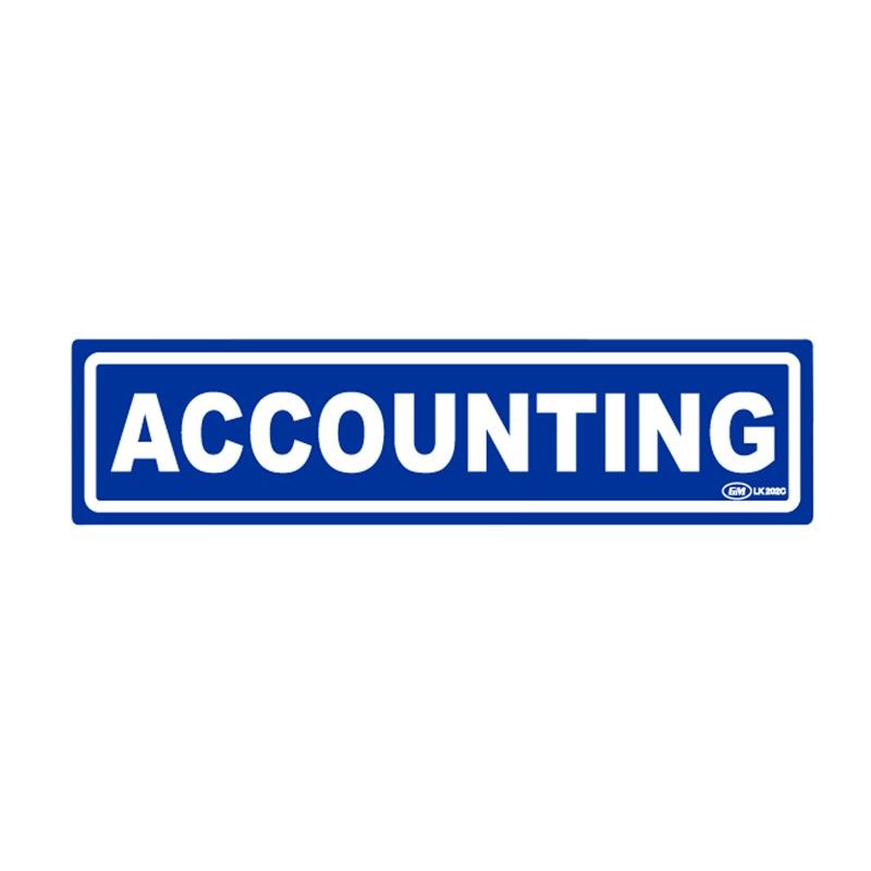 

Papan Tanda / Sign Board / Label Acrylic ACCOUNTING LK 202 C