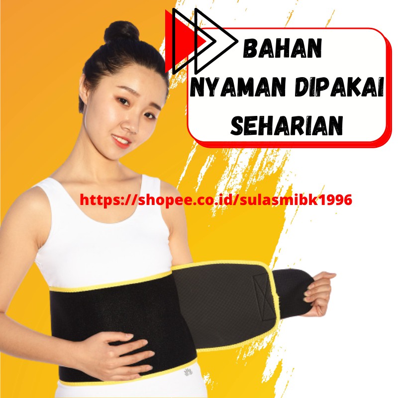Sabuk Pelangsing Korset Pengecil Perut Sweet Sweat Waist Trimmer Belt Korset Pembakar Lemak