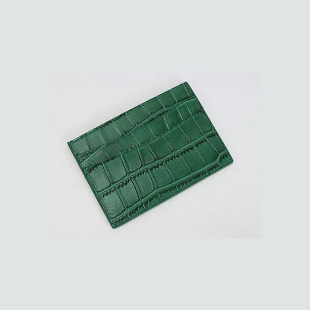 LUXTHER - 4 SLOT CARD HOLDER Classic Crocodile Pattern DOFF Men Women