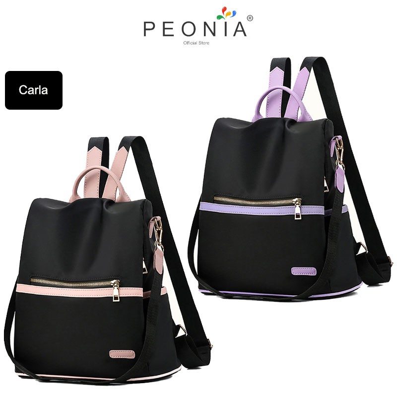 Peonia Tas Ransel Wanita Import Kantor Kerja Sekolah Kuliah Trendy