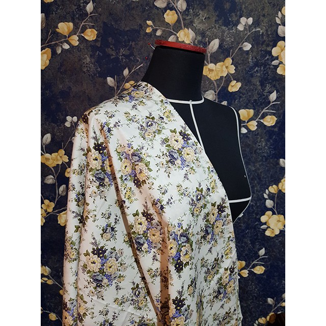 Kain Katun Jepang Tokai Senko Motif Bunga Besar TS005 [Min. Beli 1 Meter]