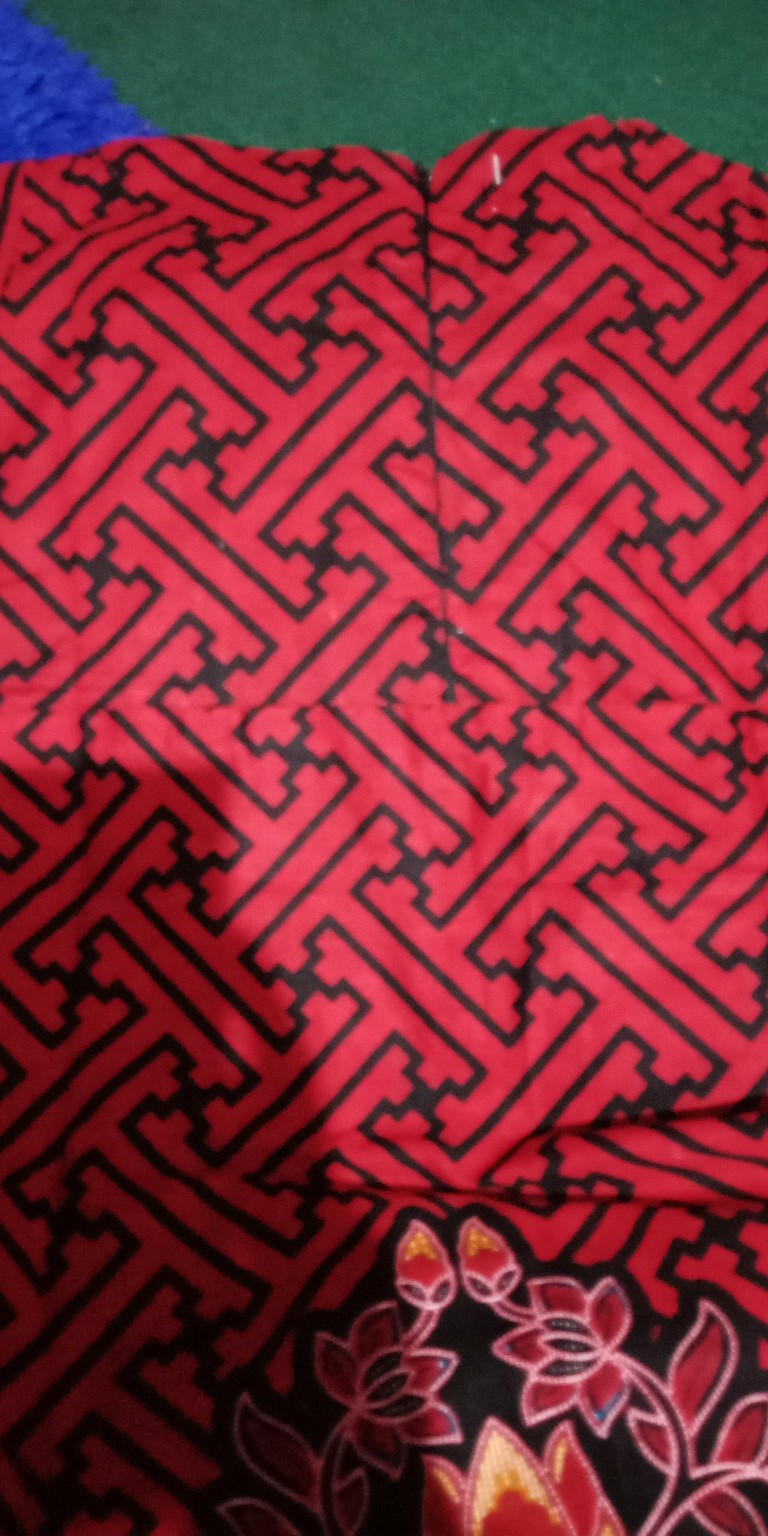 Batik Couple Keluarga Sania Ruffle Ori Ndoro Jowi Dnt Motif Bata Merah