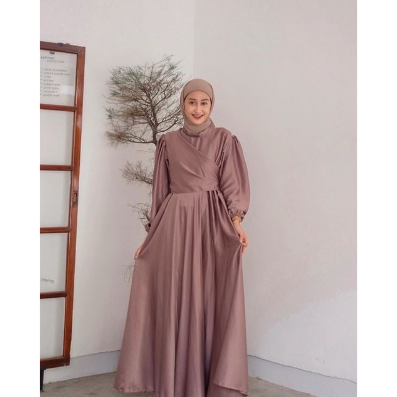 ALESHA DRESS GAMIS DREES LIMITED  BAHAN SATIN PREMIUM