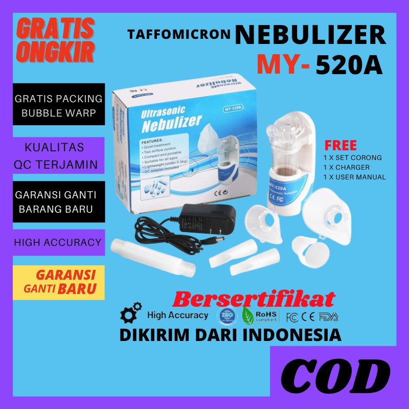Alat Terapi Pernafasan Asma Nebulizer Portable Ultrasonic Inhalasi - OKA-517 - White - FW4BWAAZ