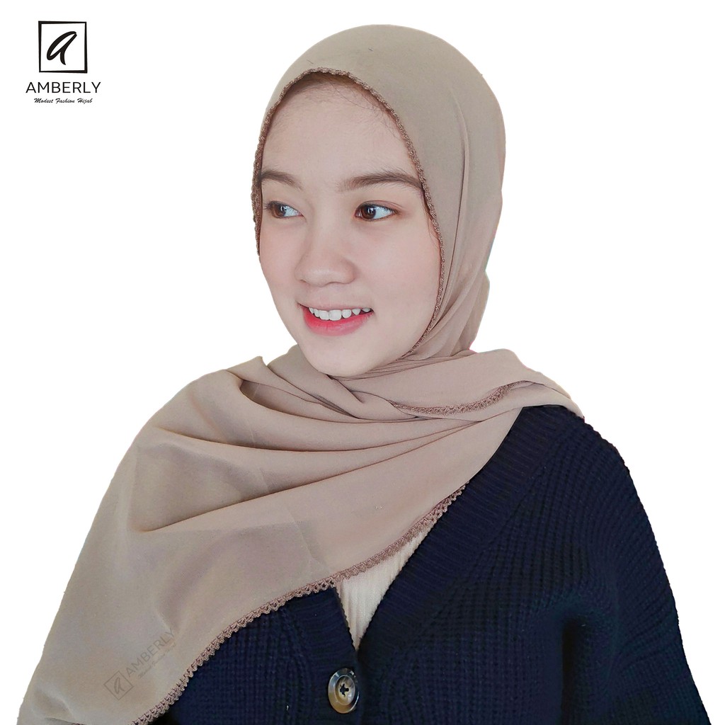 Amberly Pashmina Crochet Bahan Premium Cerruty Baby Doll