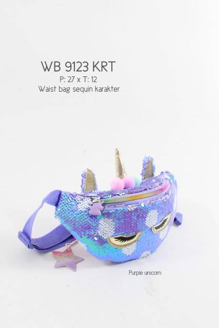 Waistbag Sequin Karakter Unicorn Owl Mermaid Butterfly