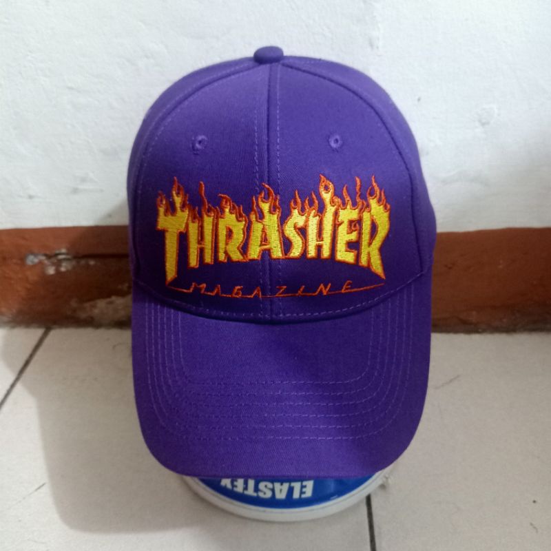 Topi thrasher original ungu second bekas