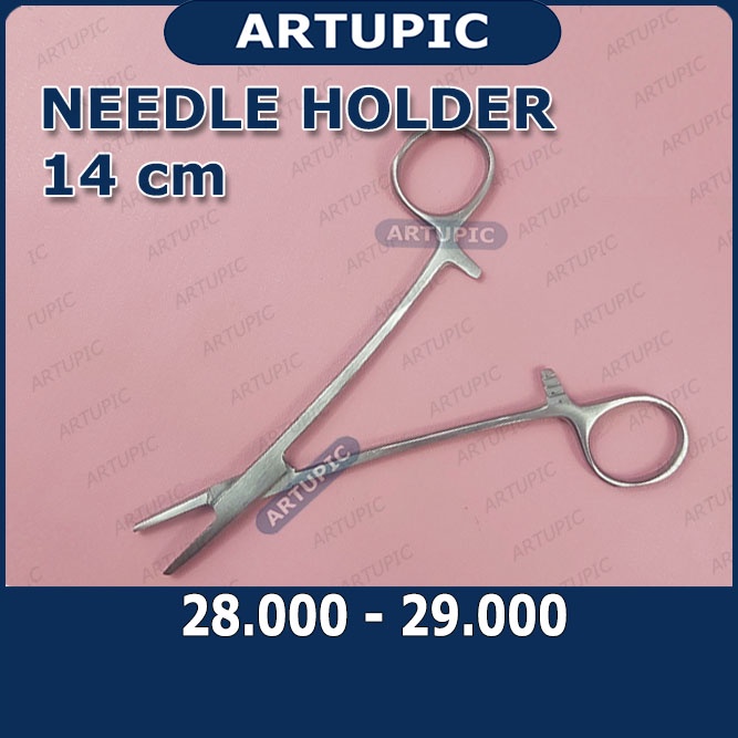 Needle Holder Napdpuder Naldfuder 14 cm Nald Voeder Mayo Hegar Gunting Penjepit Pisau Jarum Jahit 14cm