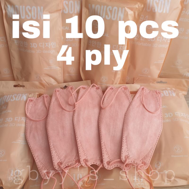Masker Kf94 Mouson 10 pcs nude pink
