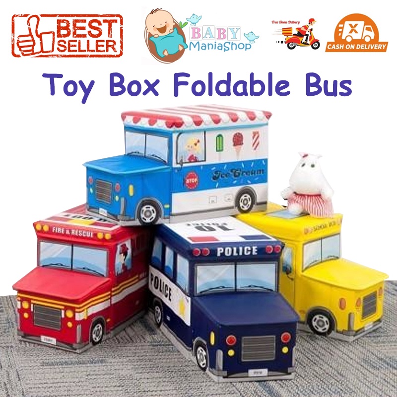 Toy Box Car Bus Storage Box Kotak Mainan Anak Souvenir Ulang Tahun Tempat Mainan Storage Bus Kado
