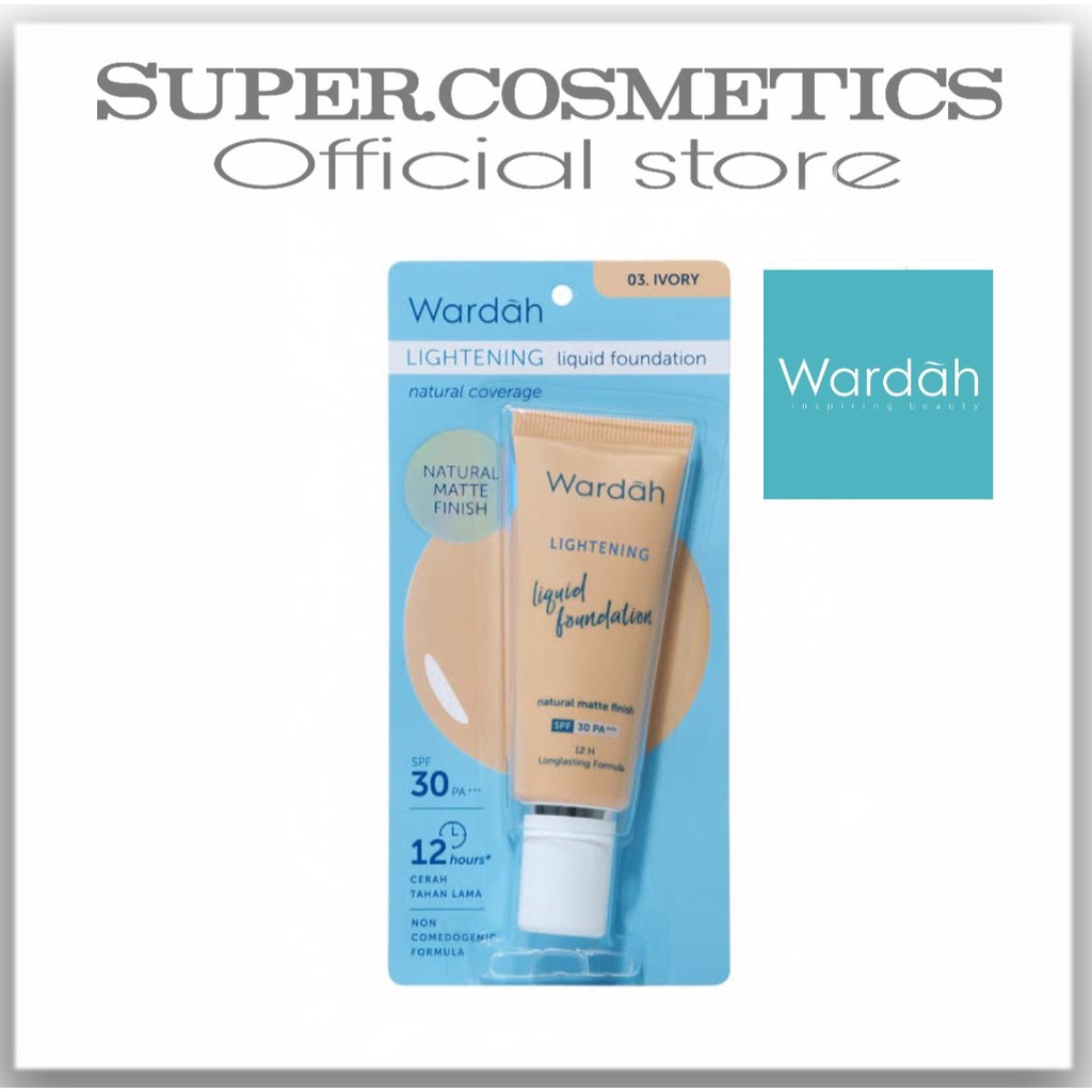 Wardah Lightening Liquid Foundation SPF30PA+++ Tube terlaris