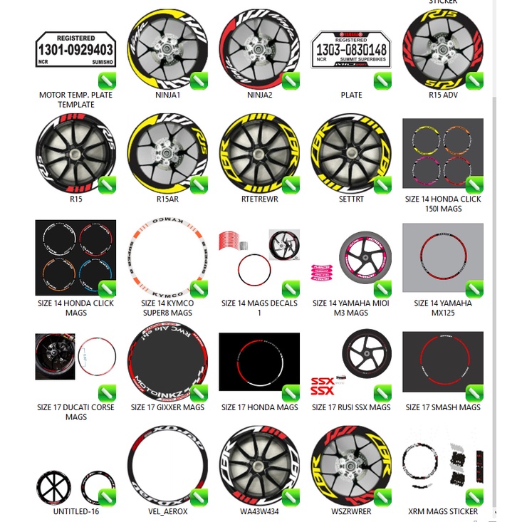 Rim and Plate Template - Coreldraw