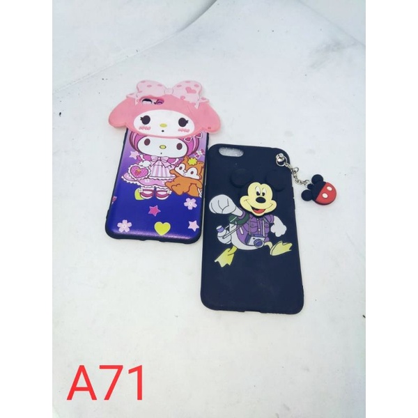 Softcase 4D karakter  + Tempered glass All tipe