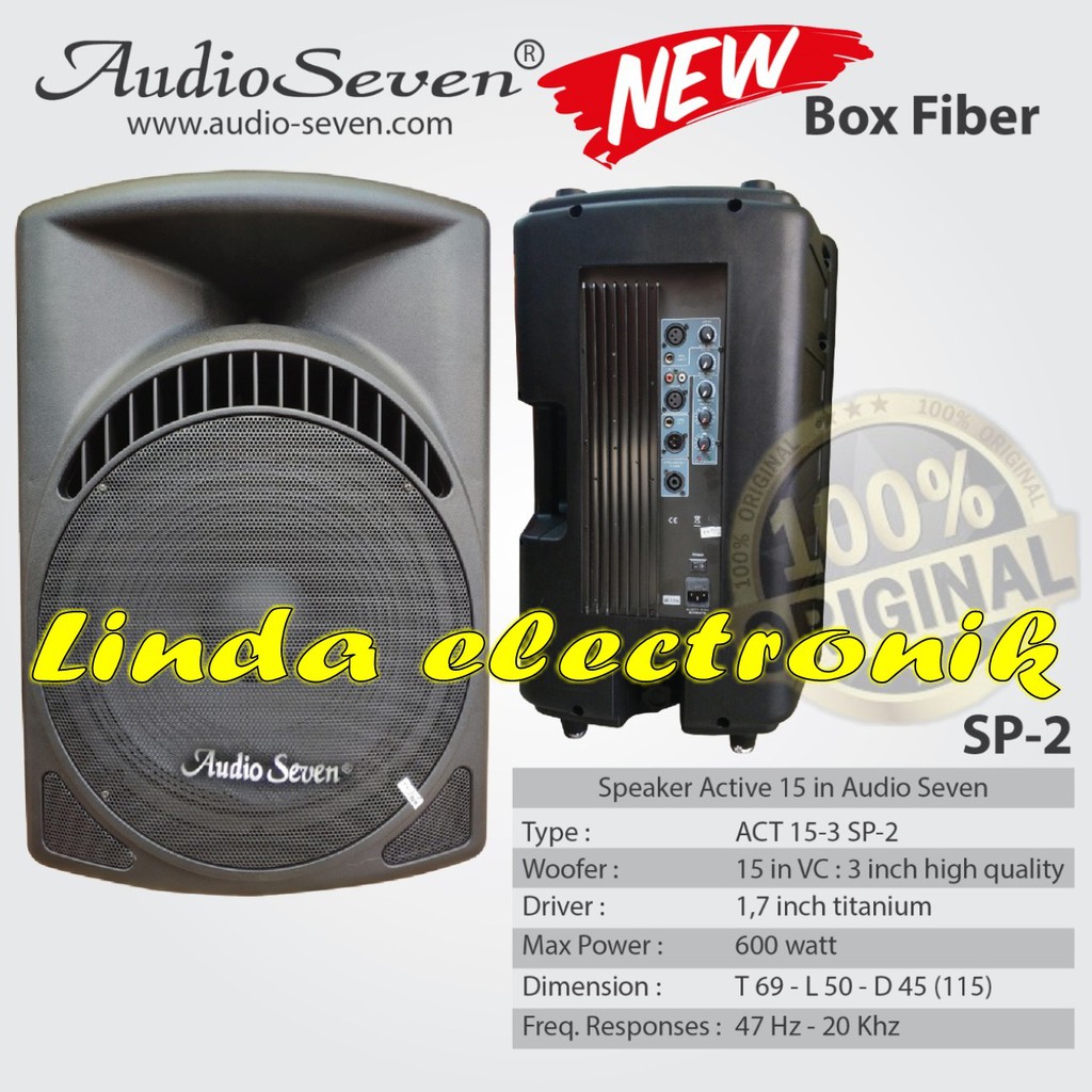PROFESIONAL SPEAKER AKTIF AUDIO SEVEN 15 3 SP2 15 inch 2 pcs 1200 watt