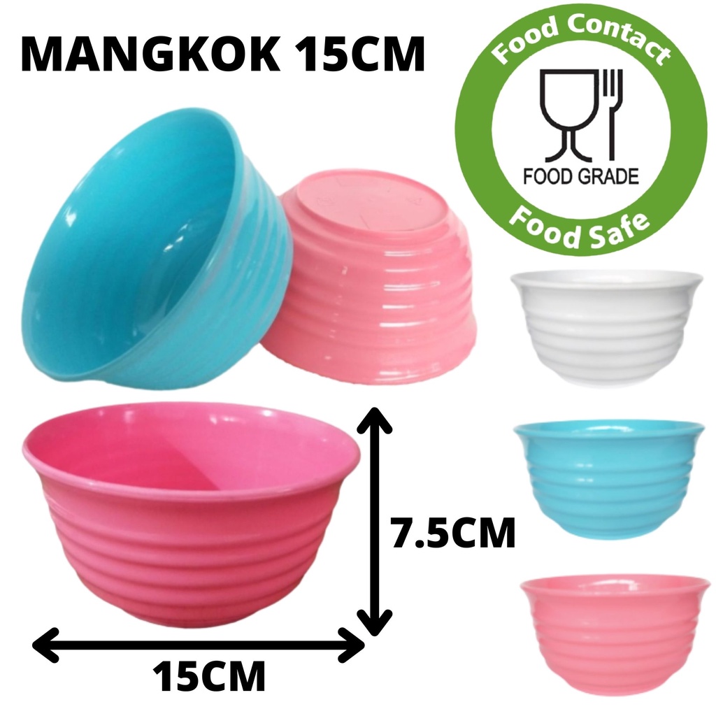 Mangkok Plastik 15cm Ma02 Kecil Mangkuk Ramen Kuah Mie Bakso Sup Bowl Food Grade Anti Pecah Tebal Berkualitas Original Murah