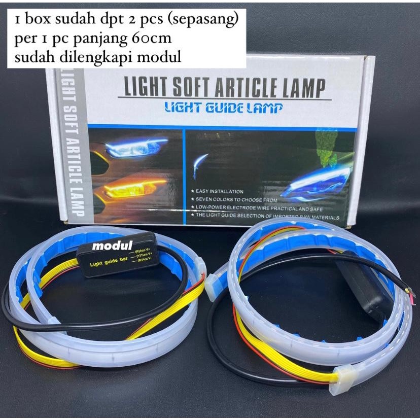 Lampu Alis Mobil / Lampu DRL Mobil / Lampu Alis 60 cm / Lampu Sein Running