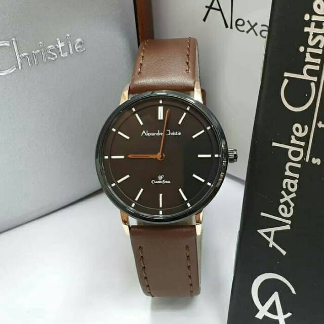 Alexandre Christie AC 8492 Wanita RoseGold Black