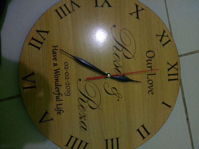 Jam Dinding Murah Kado Nikahan Ultah Kelulusan Custom