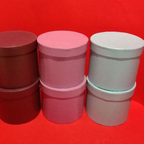 

★ Gift Box Bulat D17T15/ Round Flower Box/ BloomBox Flower/Box Bulat ☂