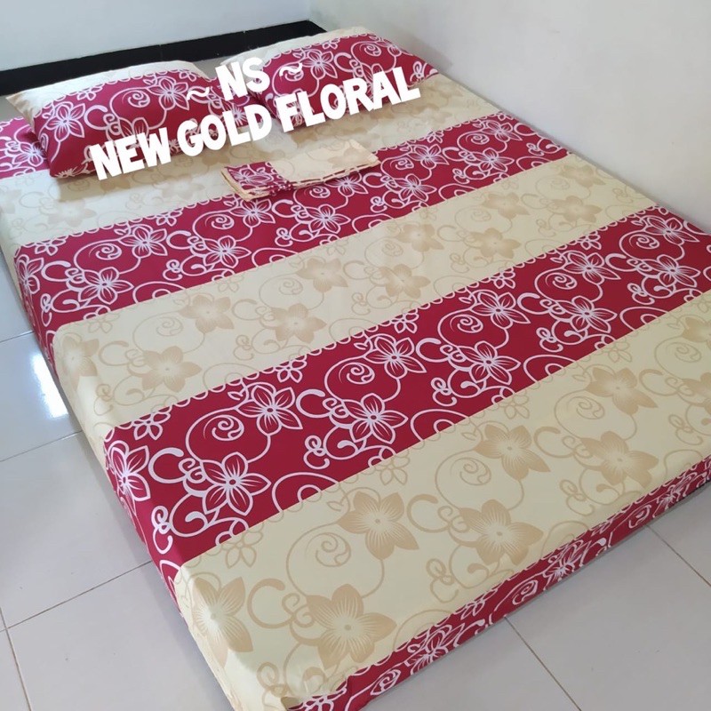 Sprei motif NEW GOLD FLORAL