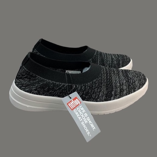 Sepatu Wanita Rajut Slip On Tanpa Tali Import Sneakers Cewek Kekinian Anti Slip Terbaru Korean Style Trendy