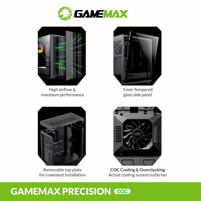 Casing komputer - PC Case Gamemax Precision E-ATX Mild Tower