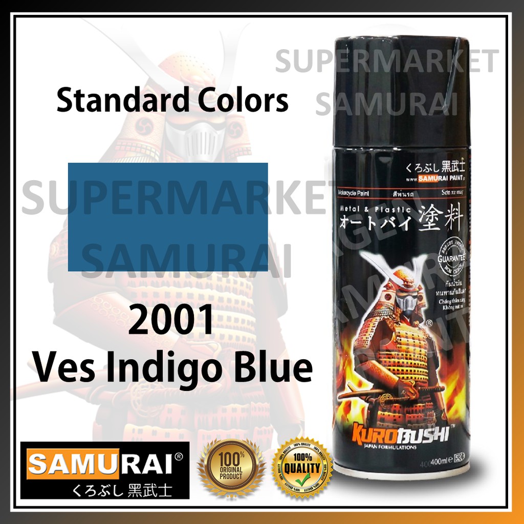 

Samurai Paint 2001 Warna Ves Indigo Blue Warna Standar Cat Pilox Standard Colours
